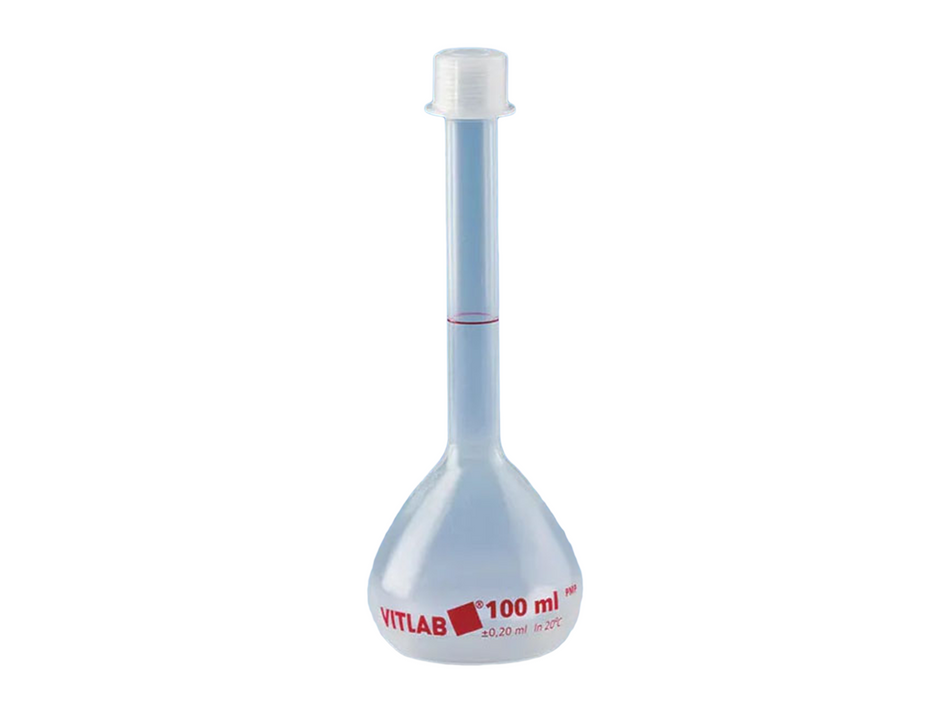 BrandTech Volumetric Flasks, PMP, Class B, With Screw Caps, PP, Labware, BrandTech, MSE Supplies