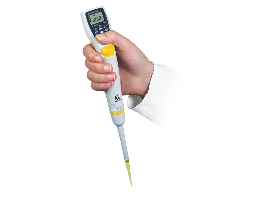 BrandTech Single-Channel Micropipette Transferpette® Electronic, DE-M - MSE Supplies LLC