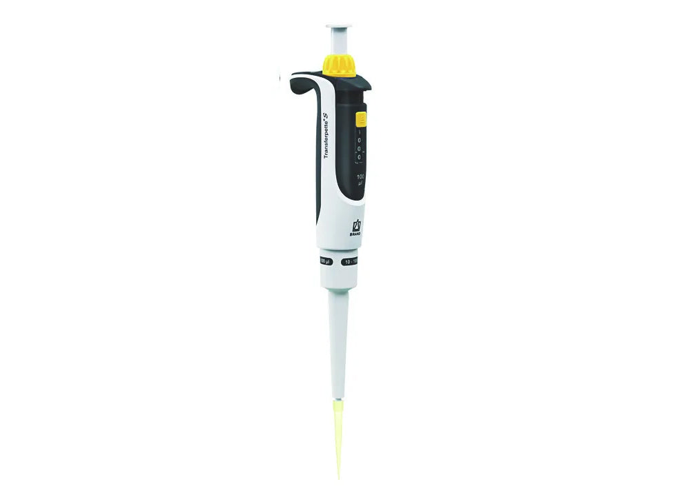 BrandTech Single-Channel Micropipette Transferpette® S, Adjustable, DE-M - MSE Supplies LLC