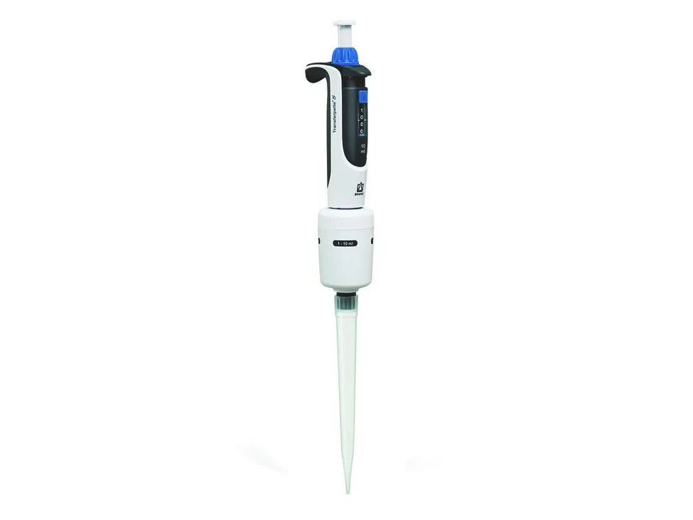 BrandTech Single-Channel Micropipette Transferpette® S, Adjustable, DE-M - MSE Supplies LLC