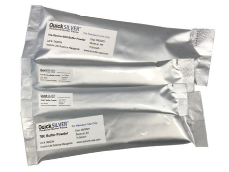 Accuris QuickSilver™ Powdered Buffer Packs (TAE, TBS, PBS, etc.), Cell Assays, Accuris, MSE Supplies