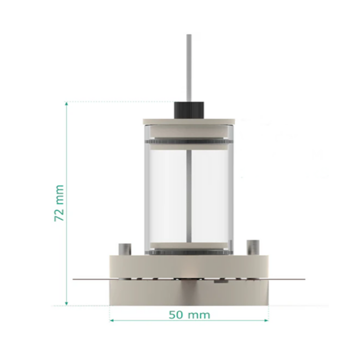 Aqueous Compatible Van der Pauw Bottom Mount Electrochemical Cell for sample size 10mm*10mm, Magnetic Mount - Battery Equipment - Redox.me - MSE Supplies