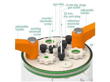 Standard Electrochemical Triple Holder Cell Setup, Electrochemical Products, Redox.me, MSE Supplies