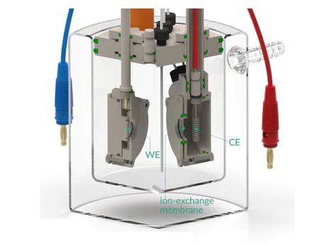 Jacketed Standard Electrochemical Triple Holder Cell Setup, Electrochemical Products, Redox.me, MSE Supplies