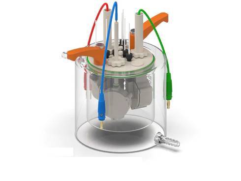 Jacketed Standard Electrochemical Triple Holder Cell Setup, Electrochemical Products, Redox.me, MSE Supplies