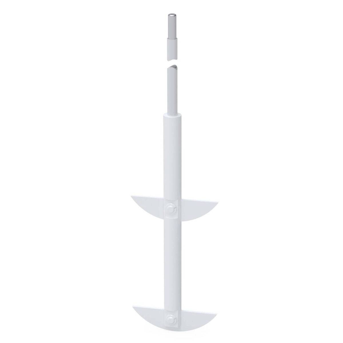 BOLA Double-Moon-Shaped Stirrer Shafts (PTFE ) - L 600 mm Ø 10 mm, NS 29/32