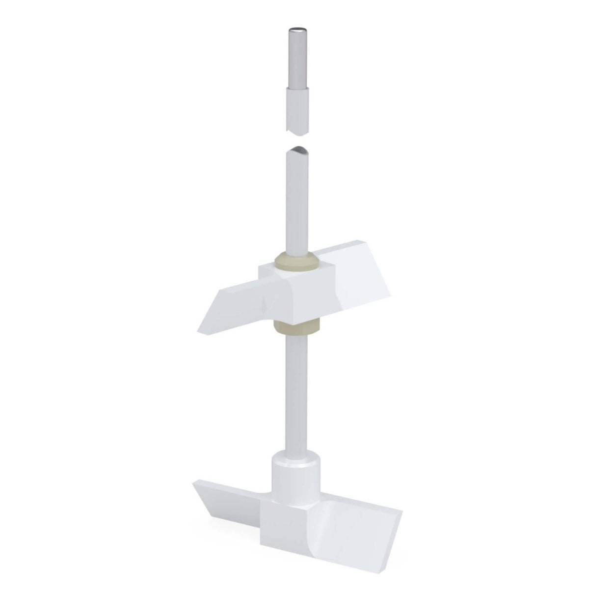 BOLA Stirrer Shafts with Two Paddles (PTFE ) - L 450 mm Ø 8 mm aØ 80x18 mm