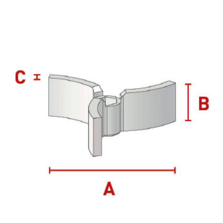 BOLA Impeller Blades (PTFE/PEEK Comp. ) - Ø 10 mm a Ø 60 mm