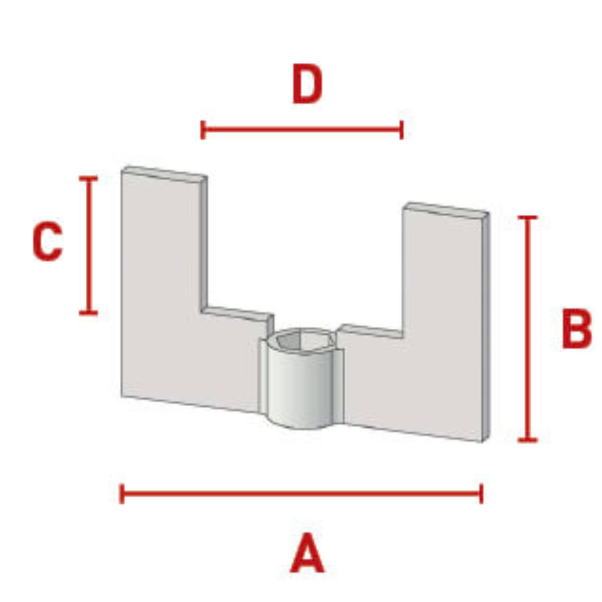 BOLA U-Shaped Blades (PTFE/PEEK Comp. ) - Ø 10 mm a Ø 100x60x35x56 mm