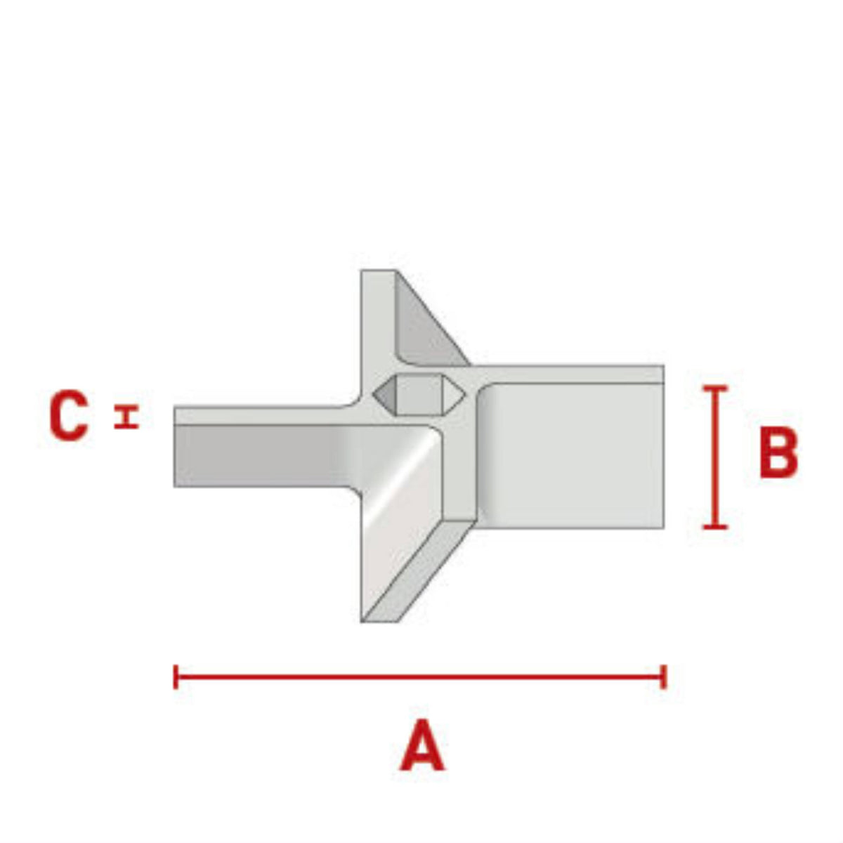 BOLA Propeller with 4 Blades (PTFE/PEEK Comp. ) - Ø 16 mm a Ø 140 mm