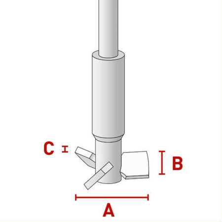 BOLA Mini-Propeller-Stirrer Shaft (PTFE ) - L 350 mm, Ø 6 mm, NS 45/40