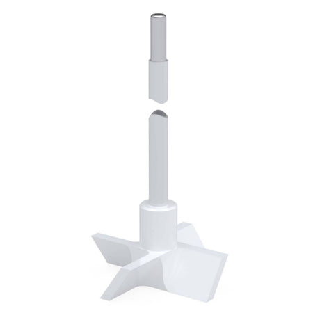 BOLA Propeller-Stirrer Shafts with 4 Blades (PTFE ) - L 450 mm Ø 10 mm aØ 75 mm