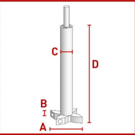 BOLA Gassing Stirrer with 4 Blades (PTFE ) - L 484 mm Ø 10 mm aØ 72 mm