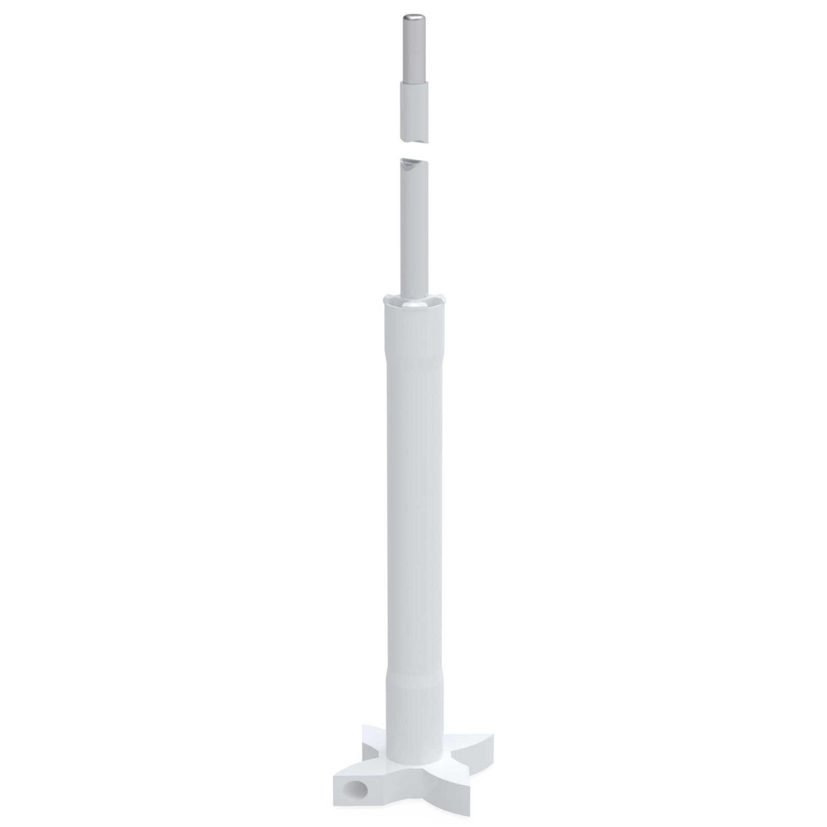 BOLA Gassing Stirrer with 4 Blades (PTFE ) - L 484 mm Ø 10 mm aØ 72 mm
