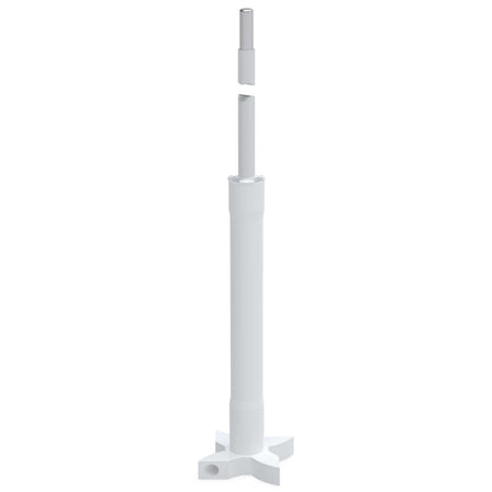 BOLA Gassing Stirrer with 4 Blades (PTFE ) - L 559 mm Ø 10 mm aØ 72 mm