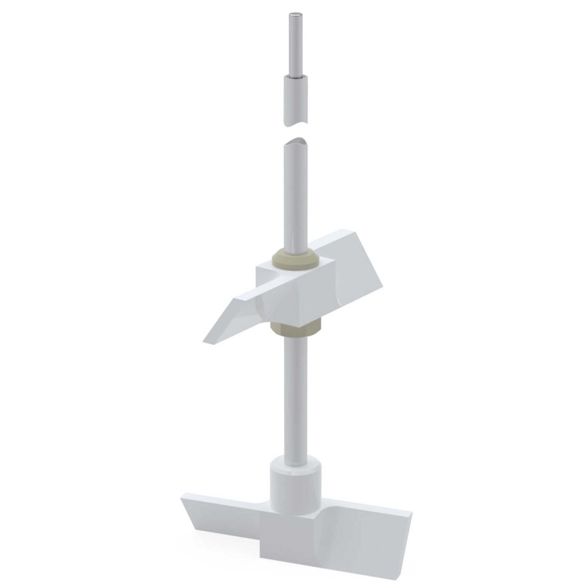 BOLA Stirrer Shafts with Two Paddles RCD (PTFE ) - L 1000 mm Ø 16 mm 140x25 mm