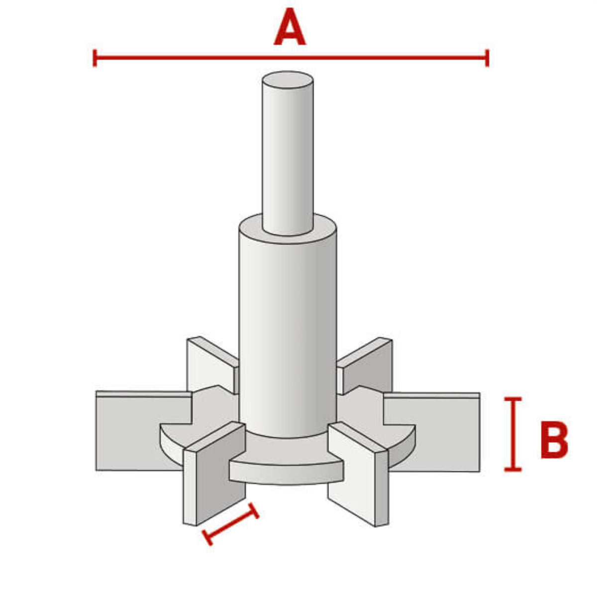 BOLA Discs Stirrer Shafts (PTFE ) - L 350 mm Ø 6 mm aØ 25 mm