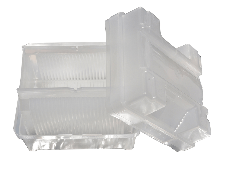 MSE PRO 5 pcs of 4 inch Diameter 25 Wafers Carrier Box, Polypropylene, Cleanroom Class 100 Grade, Wafer Carrier Cases, MSE Supplies LLC, MSE Supplies