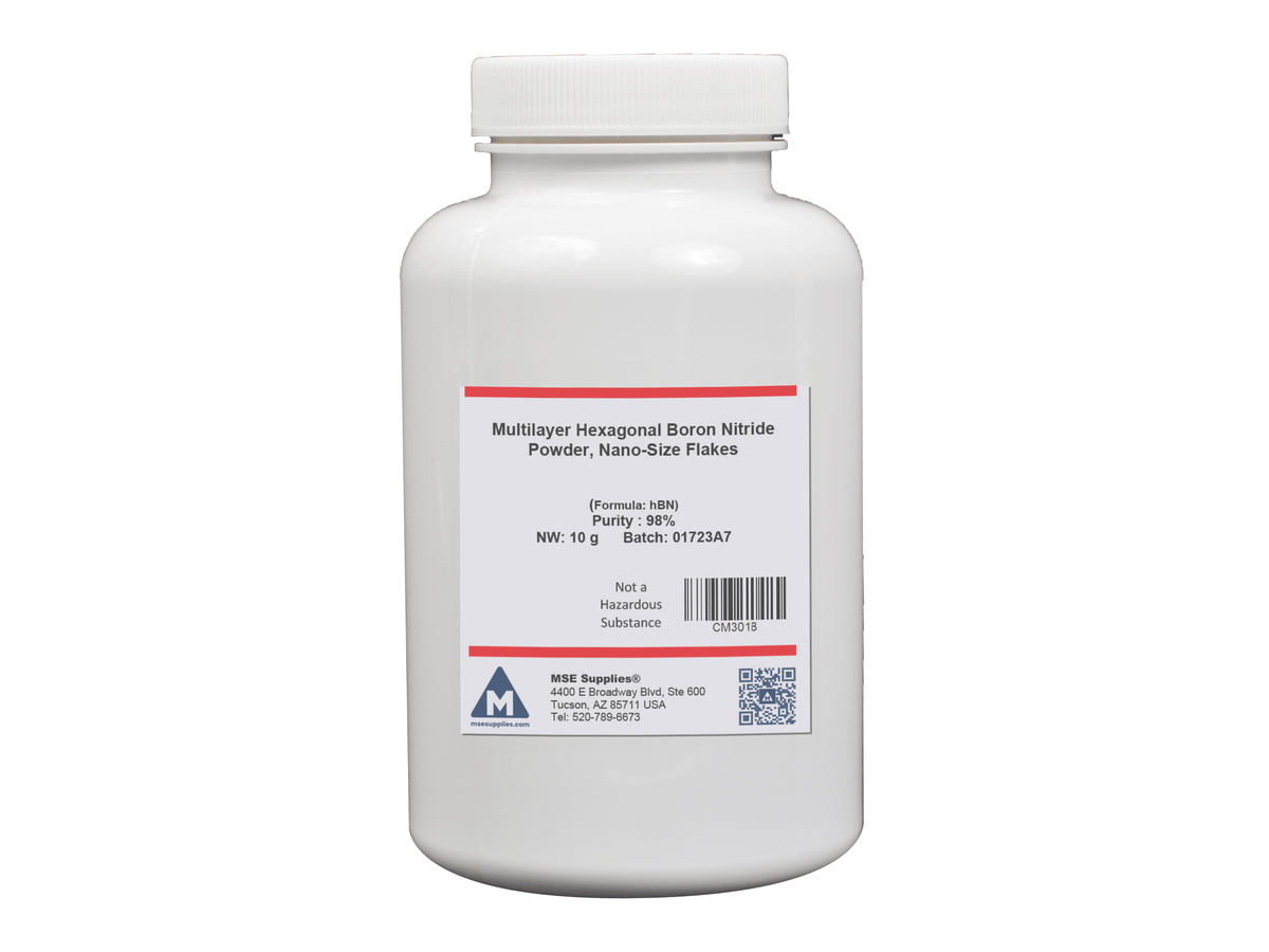 MSE PRO Multilayer Hexagonal Boron Nitride (hBN) Powder, Nano-Size Flakes, Nano Materials, MSE Supplies LLC, MSE Supplies