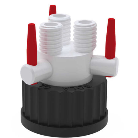 BOLA Multiple Distributors with Stopcocks (PTFE/PPS ) - GL 45, 3x GL 14