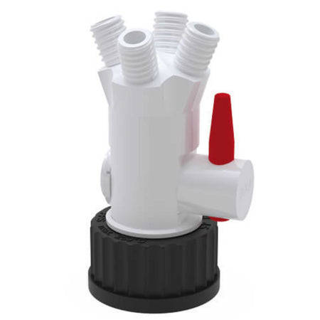 BOLA Multiple Distributors with Stopcock (PTFE/PPS ) - GL 45 4x GL 14
