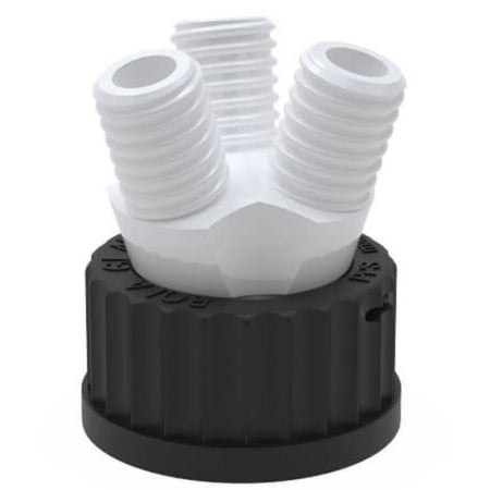 BOLA Multiple Distributors for Bottles (PTFE/PPS ) - GL 45, 2 x GL 25 Ø 14,5