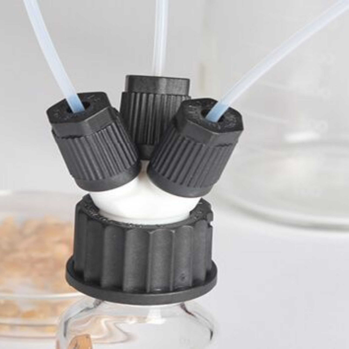 BOLA Multiple Distributors for Bottles (PTFE/PPS ) - GL 32, 2 x GL 14, max. Ø 8 mm