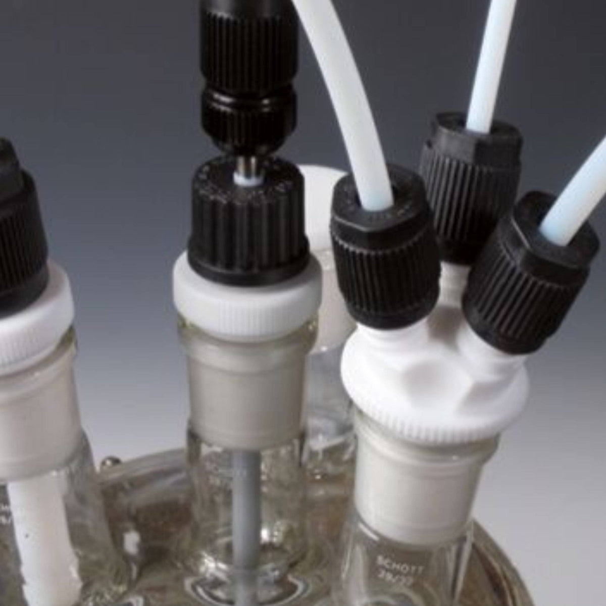 BOLA Reactor Multiple Distributor with Ground Joint (PTFE ) - NS 45/40, 3x GL18, max. Ø 10 mm