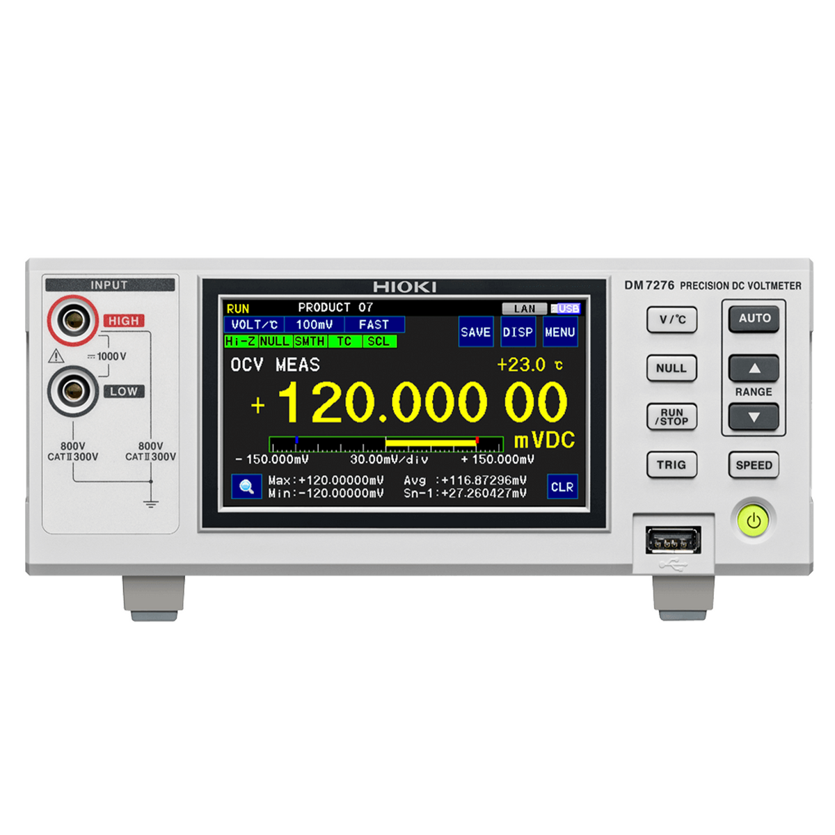 Hioki Precision DC Voltmeter DM7276 - Battery Equipment - Hioki USA - MSE Supplies