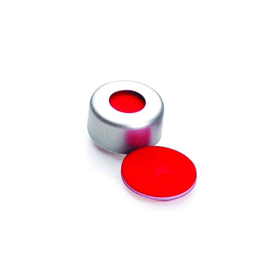 WHEATON® µL MicroLiter® 11 mm Crimp Seals With Septa, PTFE/Silicone/PTFE, Aluminum - Bio Lab Consumables - DWK Life Sciences - MSE Supplies