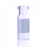 WHEATON® µL MicroLiter® 12 x 32 mm Crimp Seal Vials, 11mm Crimp, Clear, 2.0 mL, With Patch