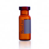 WHEATON® µL MicroLiter® 12 x 32 mm Crimp Seal Vials, 11mm Crimp, Amber, 2.0 mL, With Patch, Non-Silanized