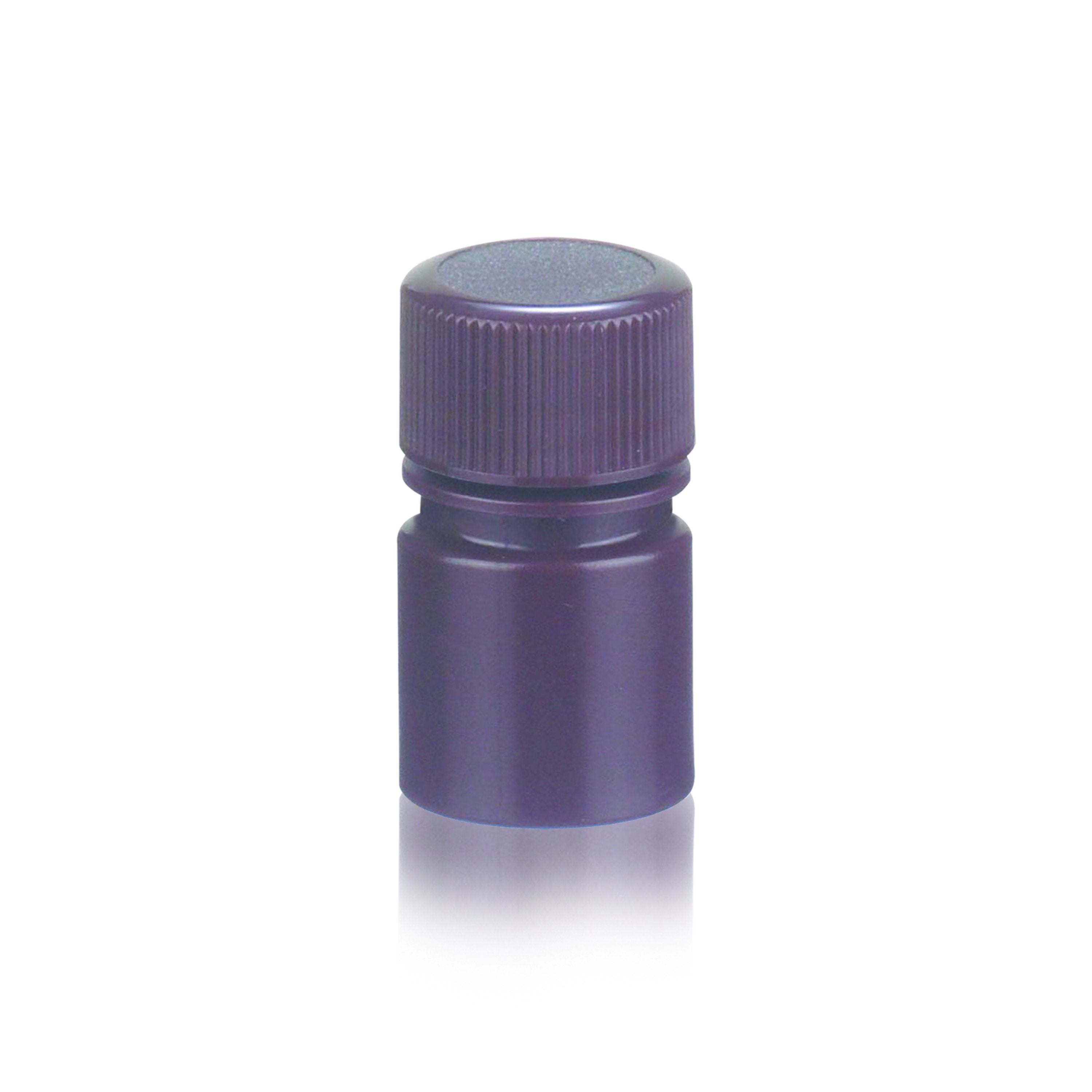 WHEATON® Leak Resistant Bottle, 8mL, Amber, HDPE, 20-410, Leak Proof*