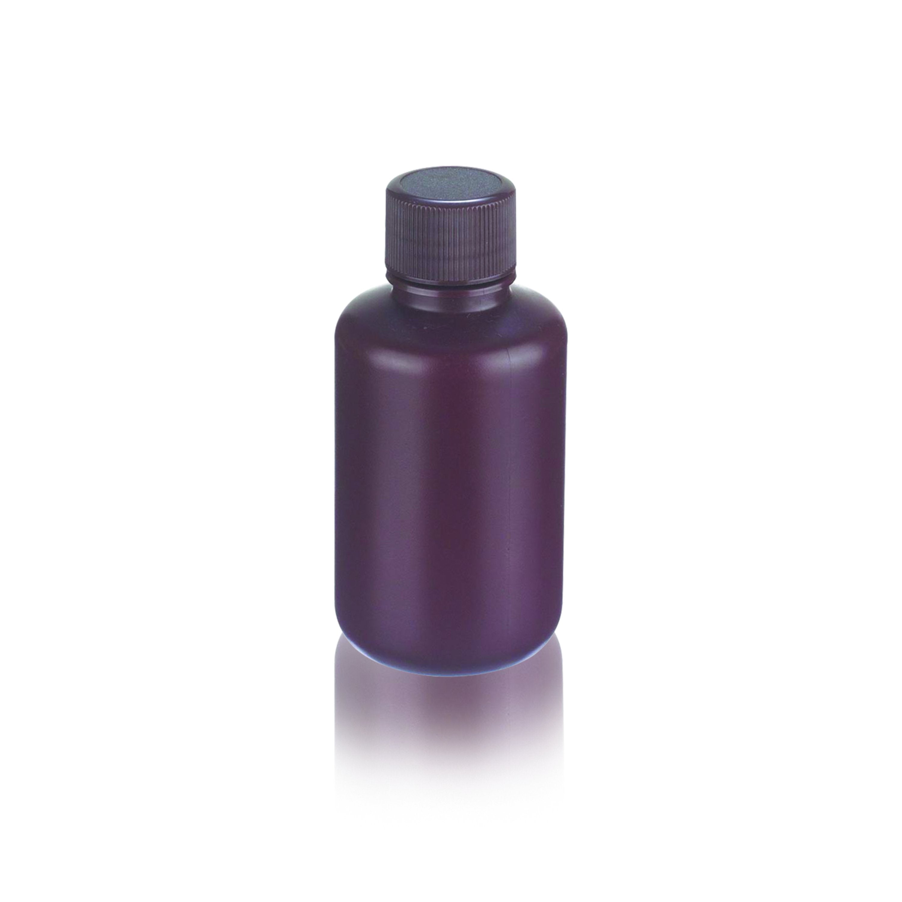 WHEATON® Leak Resistant Bottle, 125mL, Amber, HDPE, 24-410, Leak Proof*