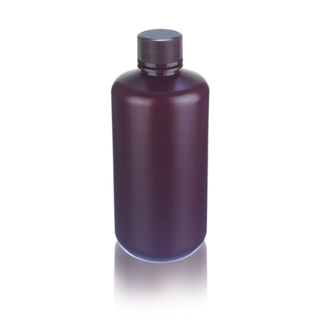 WHEATON® Leak Resistant Bottle, 1000mL, Amber, HDPE, 38-430, Leak Proof*