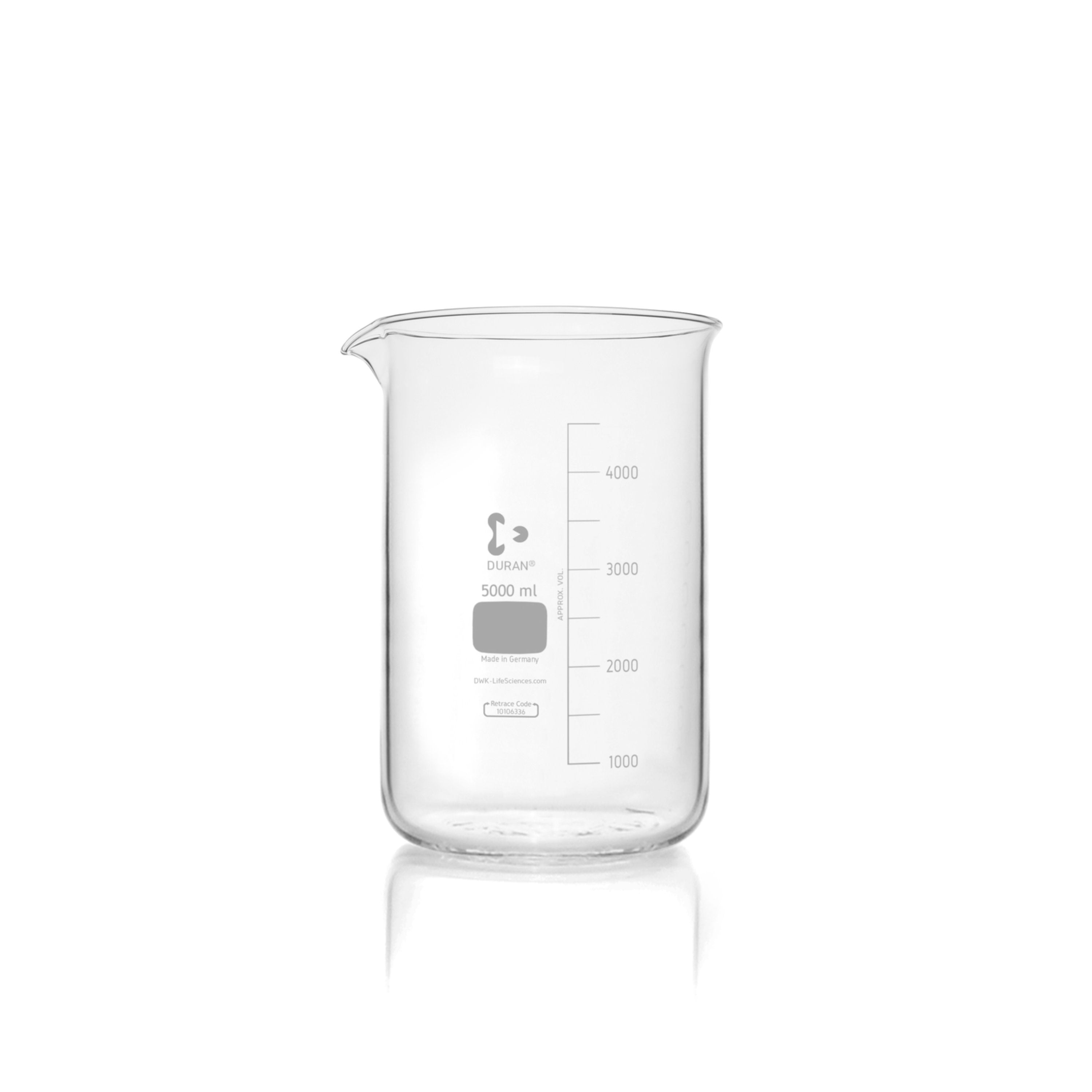 DURAN® Beaker, Low Form, with Spout - Bio Lab Consumables - DWK Life Sciences - MSE Supplies