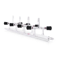 KIMBLE® KONTES® Double Vacuum and Gas Manifold, With PTFE Valves at 45° Angle