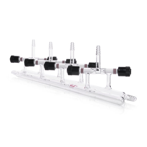 KIMBLE® KONTES® Double Vacuum and Gas Manifold, With PTFE Valves at 45° Angle
