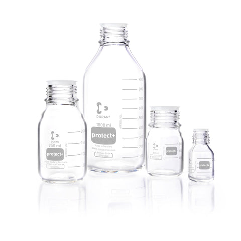 DURAN® Protect+ Laboratory Bottle, Clear - Bio Lab Consumables - DWK Life Sciences - MSE Supplies