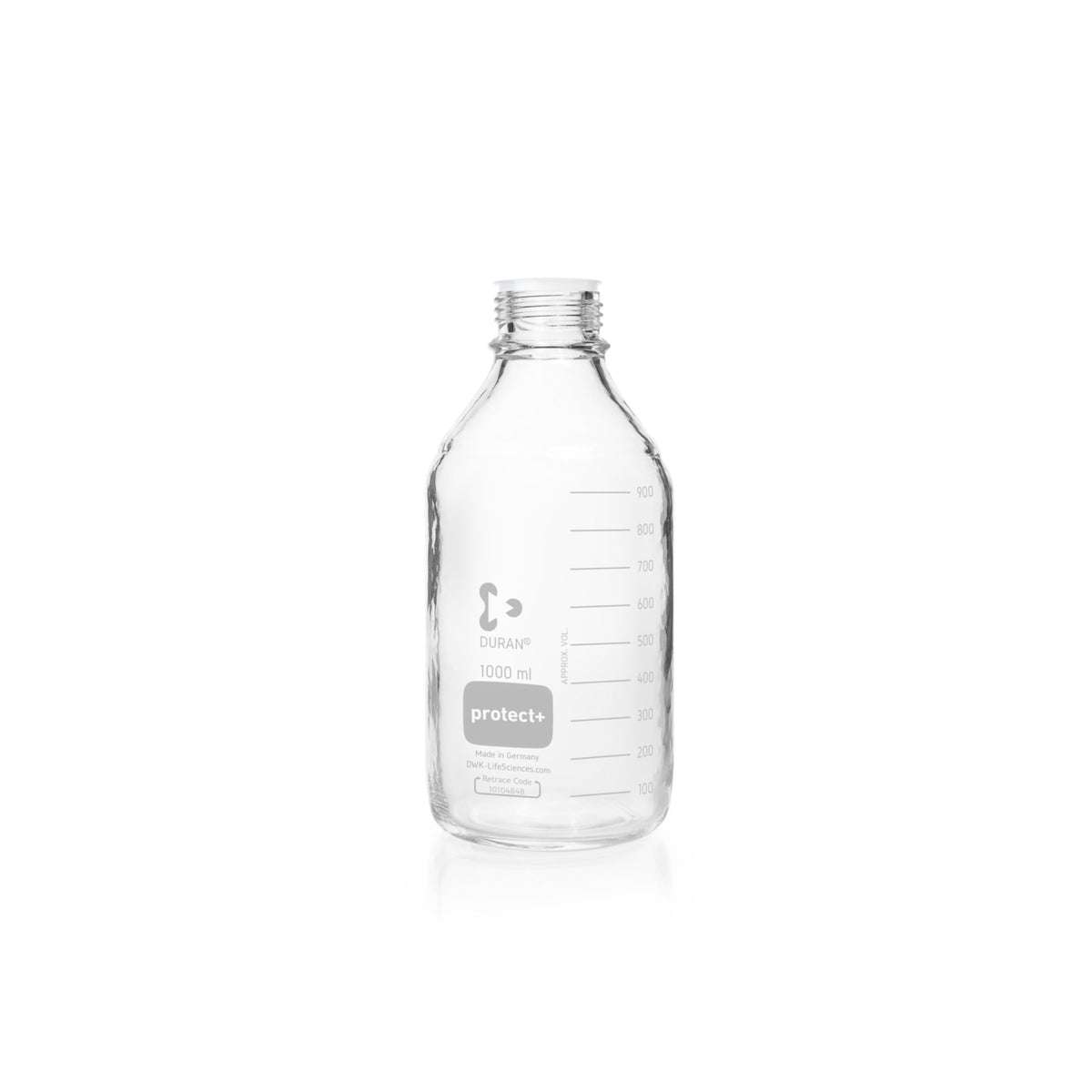 DURAN® Protect+ Laboratory Bottle, Clear - Bio Lab Consumables - DWK Life Sciences - MSE Supplies