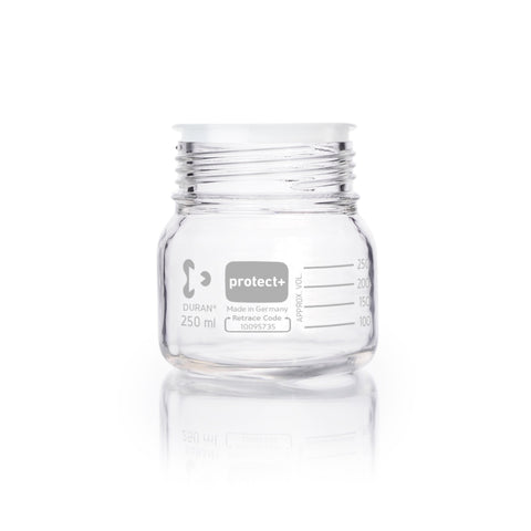 DURAN® Protect+ Laboratory Bottle, Clear, Wide Mouth - Bio Lab Consumables - DWK Life Sciences - MSE Supplies
