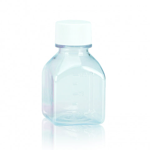 WHEATON® Square PET Media Bottle, Sterile, 125 mL