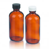 WHEATON® Safety Coated, Boston Round, Amber, Bottle, Capacity 500mL (16oz)