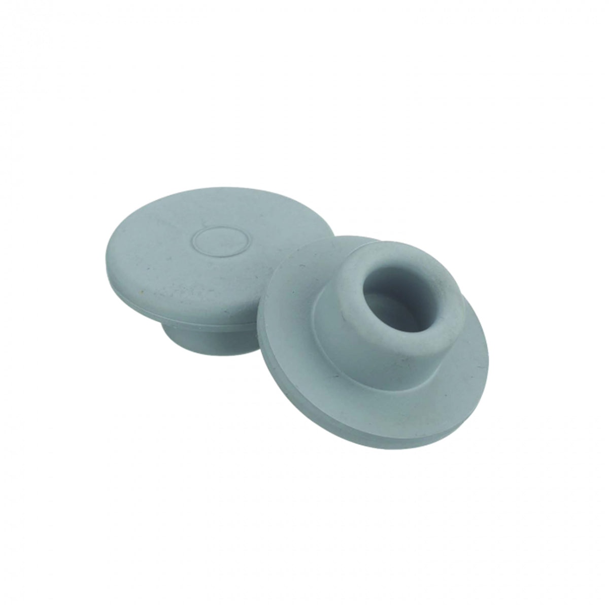 WHEATON® Rubber Stopper, Straight Plug, 30 mm, Gray Bromobutyl, 50 Durometer