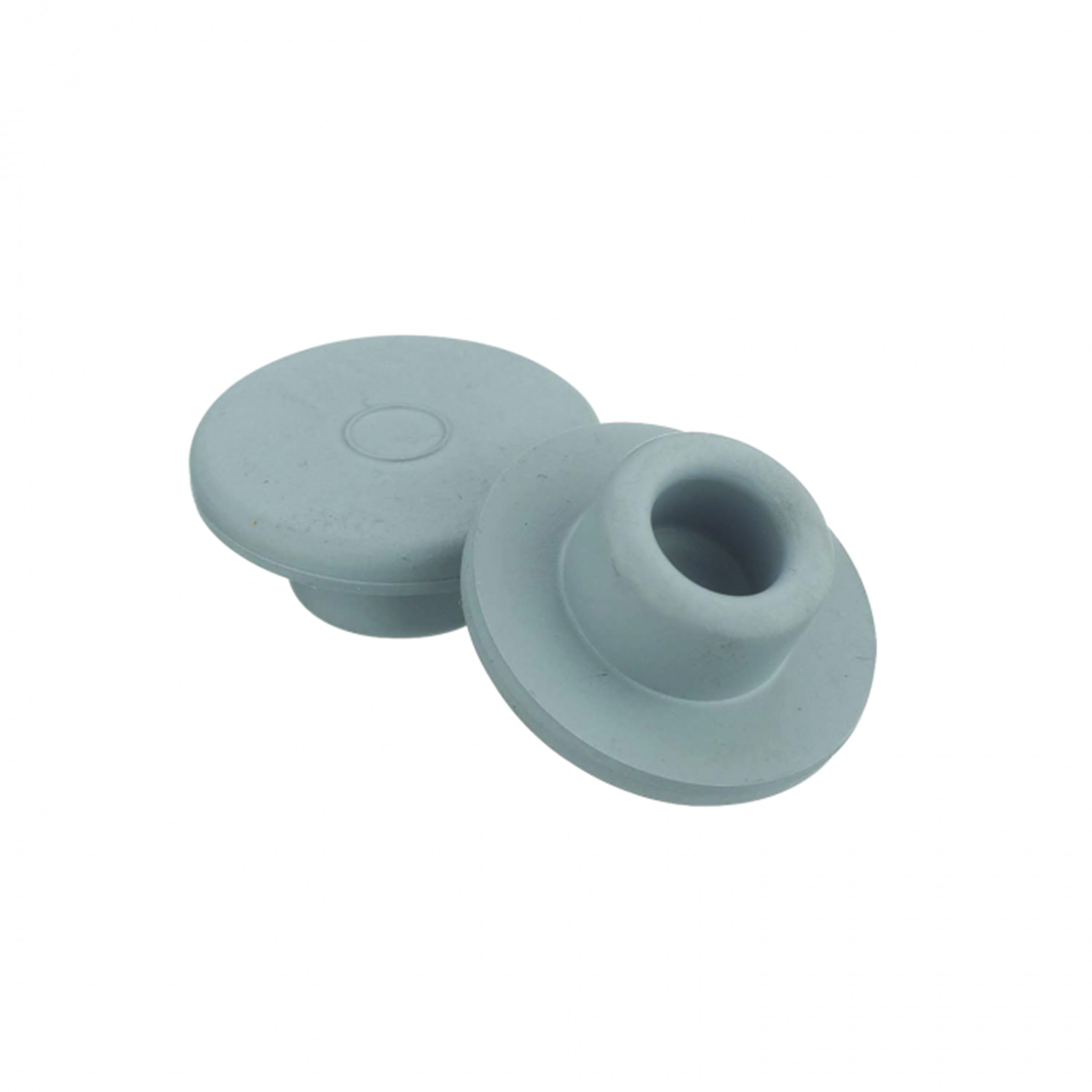 WHEATON® Rubber Stopper, Straight Plug, 30 mm, Gray Bromobutyl, 50 Durometer