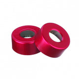 WHEATON® Unlined Aluminum Seal, 13mm, Red, Open Top