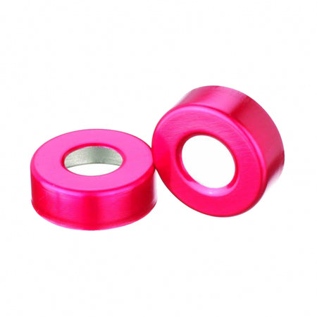 WHEATON® Unlined Aluminum Seal, 20mm, Red, Open Top