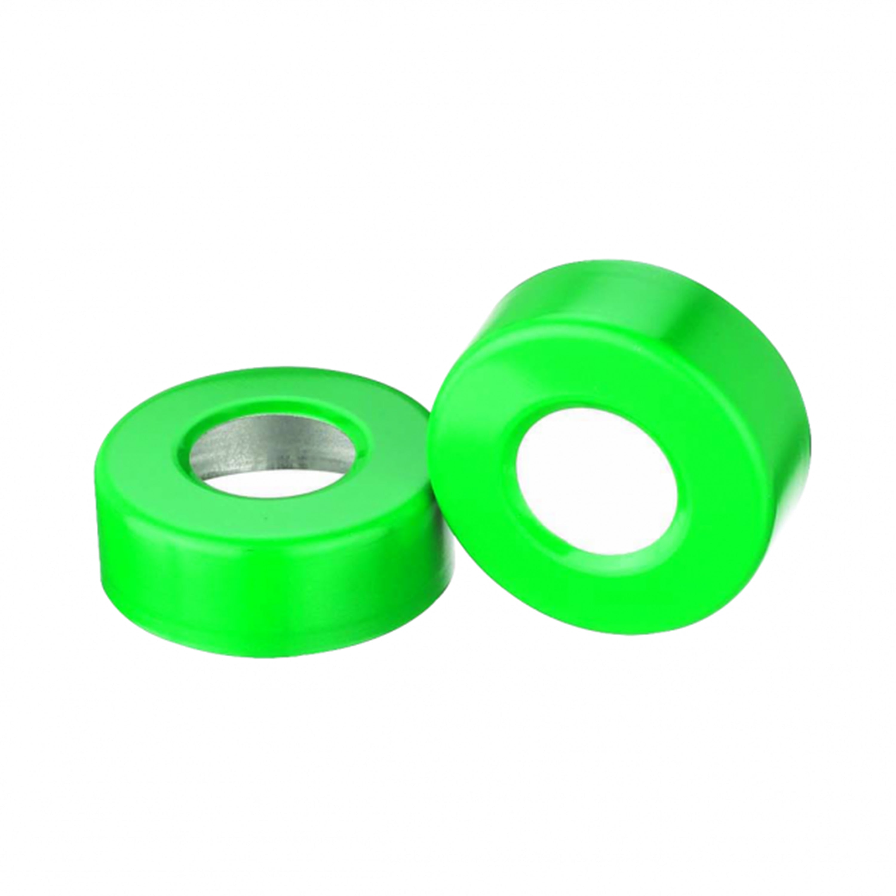 WHEATON® Unlined Aluminum Seal, 20mm, Green, Open Top