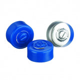WHEATON® Unlined Aluminum Seal, 13mm, Blue, Center Disc Tear-Out