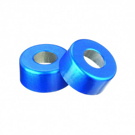 WHEATON® Unlined Aluminum Seal, 13mm, Red, Center Disc Tear-Out